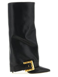Black Calfskin Over The Knee