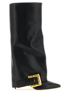 Black Calfskin Over The Knee