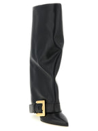 Black Calfskin Over The Knee