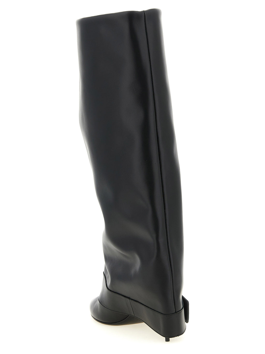 Black Calfskin Over The Knee