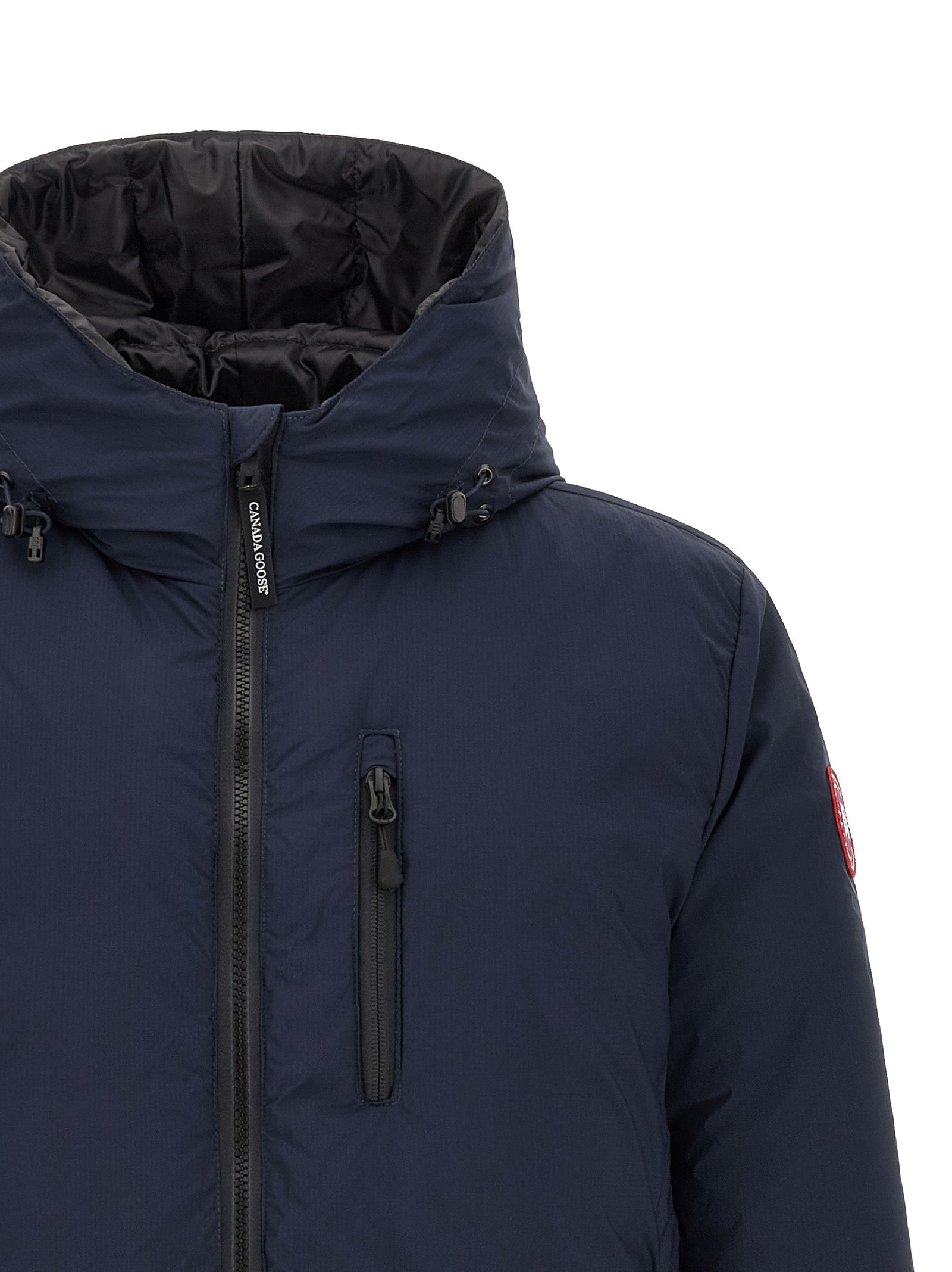 Blue Polyamide Full-Length Jacket