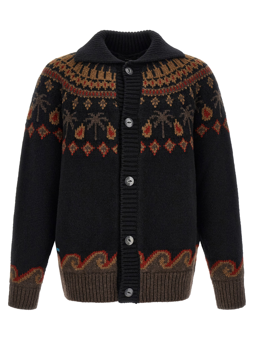 Black Wool Cardigan