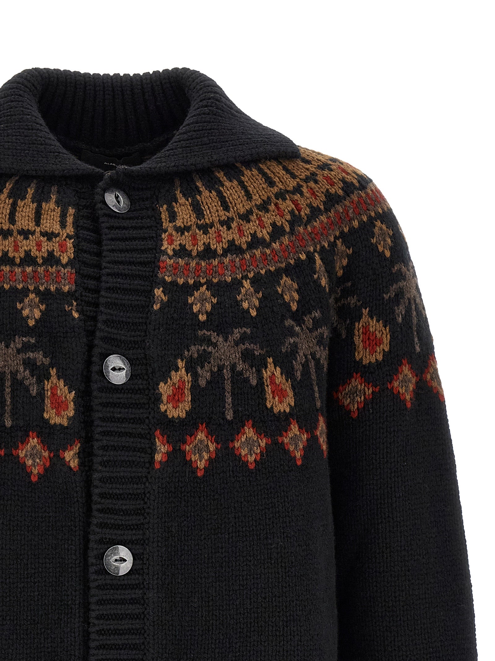 Black Wool Cardigan