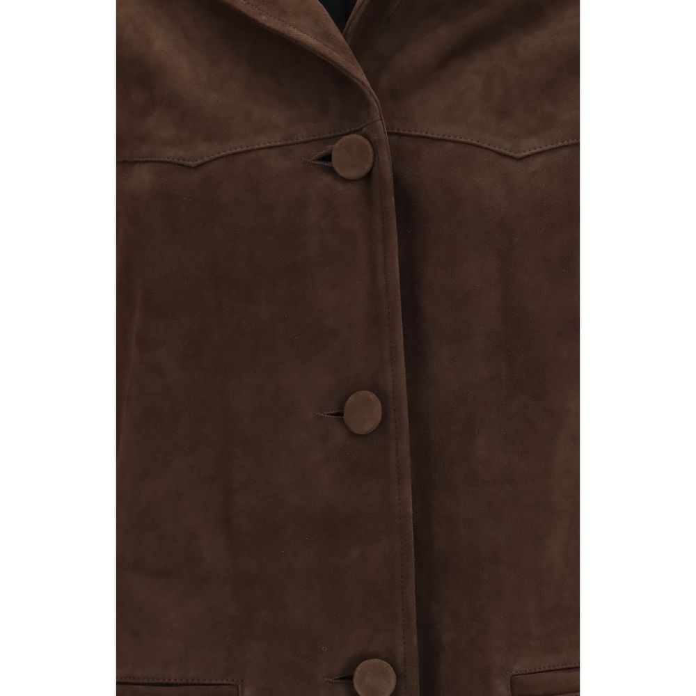 Brown Goatskin Leather Jacket