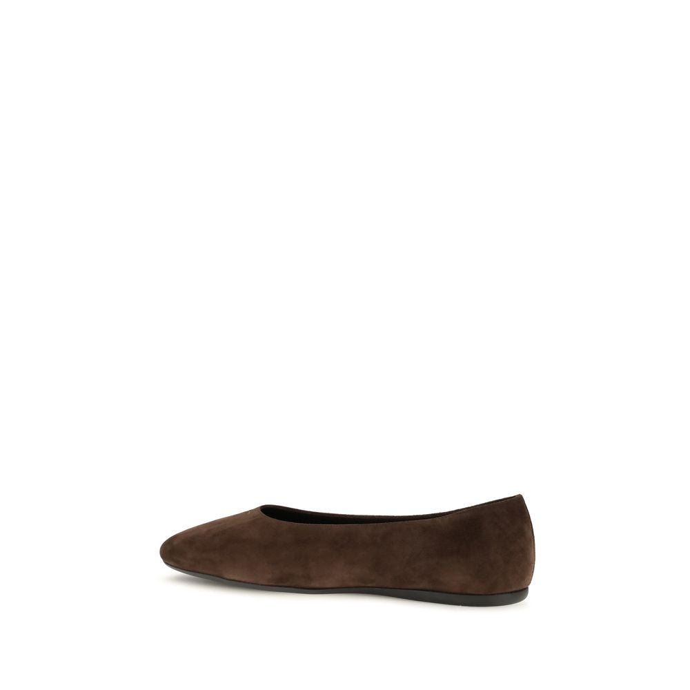 Brown Calf Leather Bos Taurus Ballet Flats