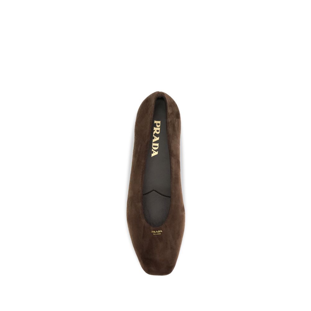 Brown Calf Leather Bos Taurus Ballet Flats