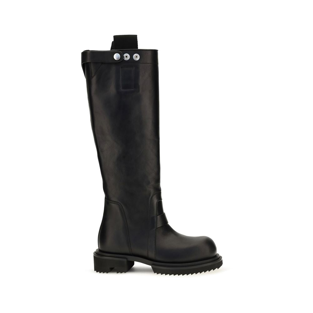 Black Calf Leather Bos Taurus Rain Boots