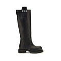 Black Calf Leather Bos Taurus Rain Boots