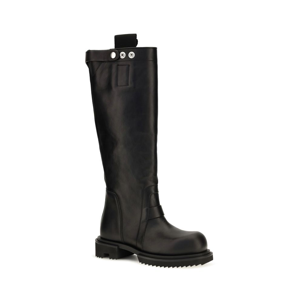 Black Calf Leather Bos Taurus Rain Boots