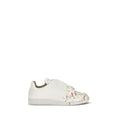 White Calf Leather Bos Taurus Low Top Sneakers