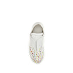 White Calf Leather Bos Taurus Low Top Sneakers