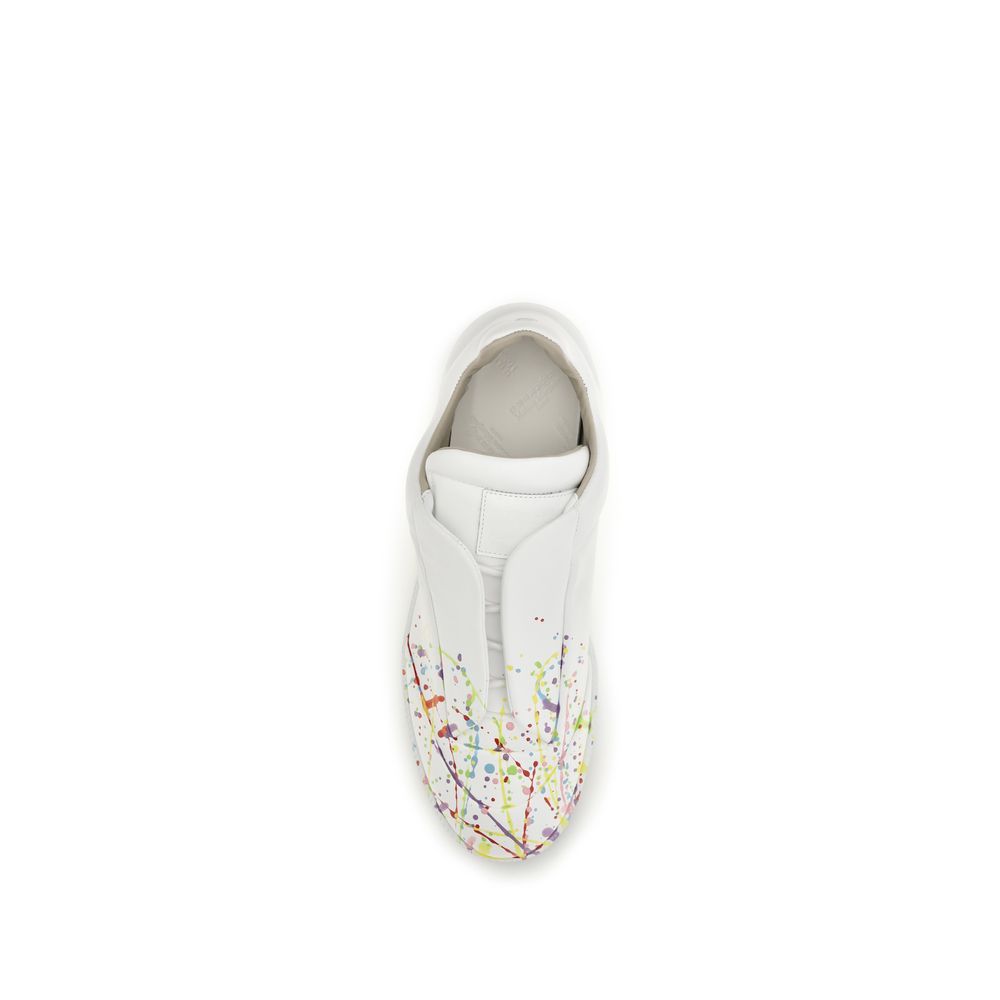 White Calf Leather Bos Taurus Low Top Sneakers
