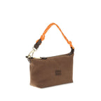 حقيبة كتف قطنية بنية