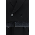 Black Wool Oves Aries Denim Jacket