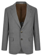 Gray Virgin Wool Blazer