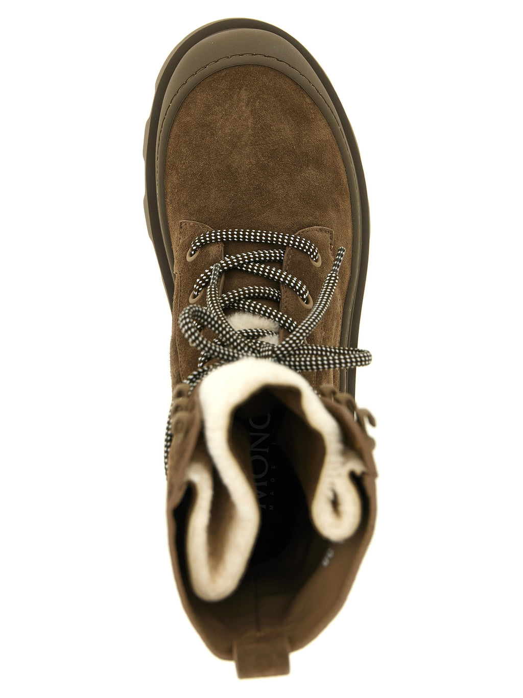 Brown Leather Lace-Up Boots
