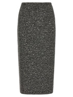 Bicolor Virgin Wool Midi Skirt