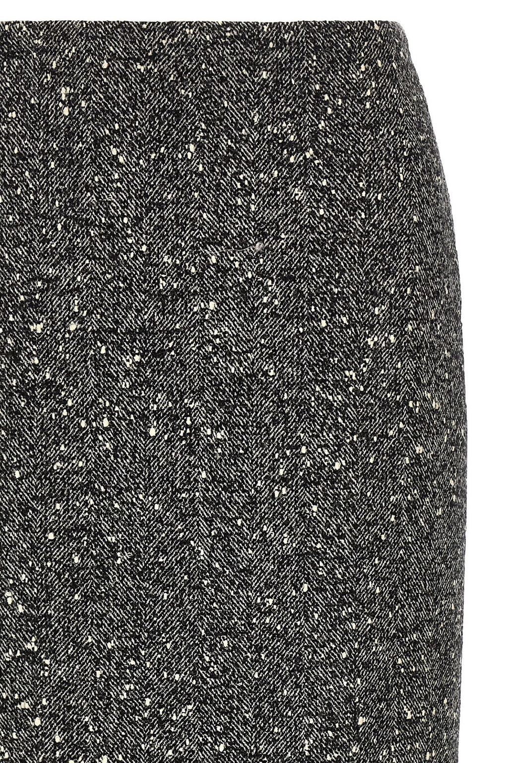 Bicolor Virgin Wool Midi Skirt