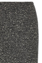Bicolor Virgin Wool Midi Skirt