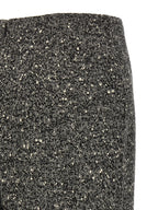 Bicolor Virgin Wool Midi Skirt