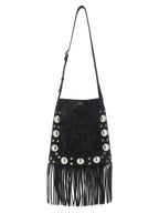 Black Calfskin Shoulder Bag
