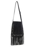 Black Calfskin Shoulder Bag