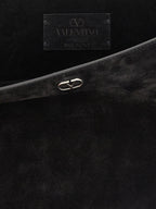 Black Calfskin Shoulder Bag