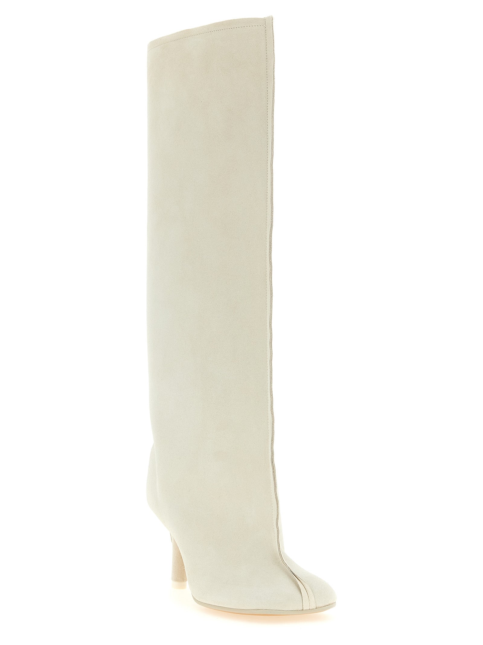 White Cowhide Over The Knee