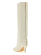 White Cowhide Over The Knee