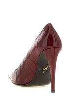 Bordeaux Leather High Heel Pumps