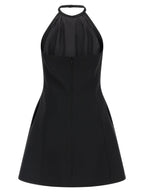 Black Virgin Wool Short Dress