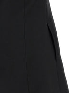 Black Virgin Wool Short Dress