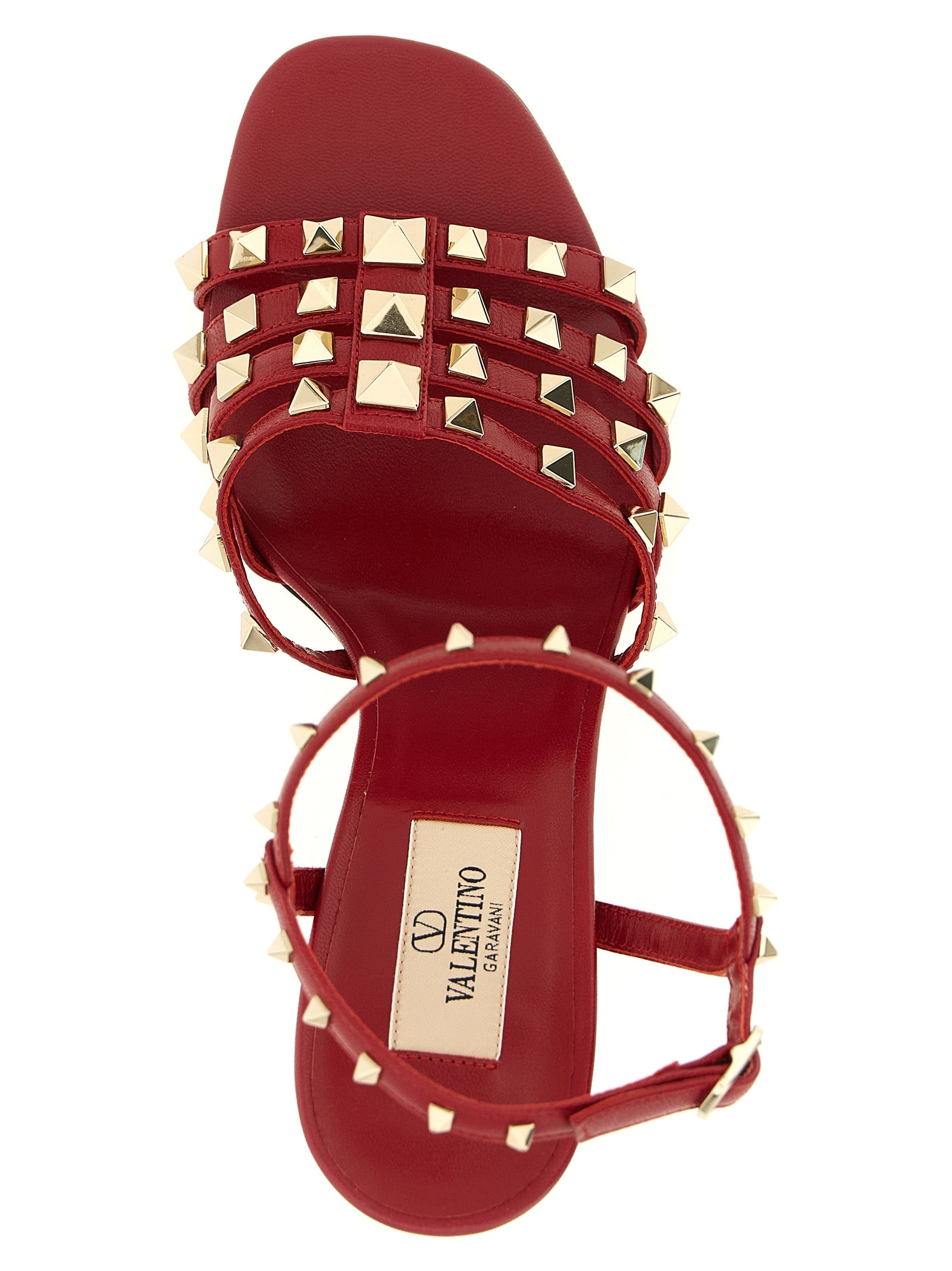 Multicolor Calfskin Stiletto Heel Sandals