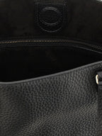 Black Calfskin Shoulder Bag