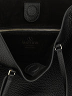 Black Calfskin Shoulder Bag