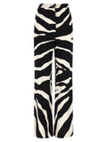 Bicolor Viscose Casual Pants