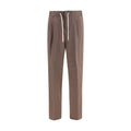 Brown Linen Casual Pants