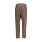 Brown Linen Casual Pants