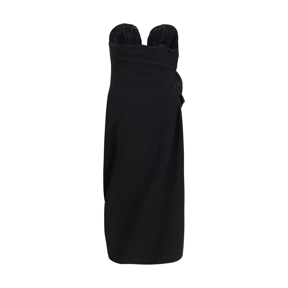 Black Wool Oves Aries Cocktail Dress