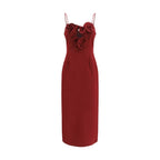 Bordeaux Cotton Cocktail Dress
