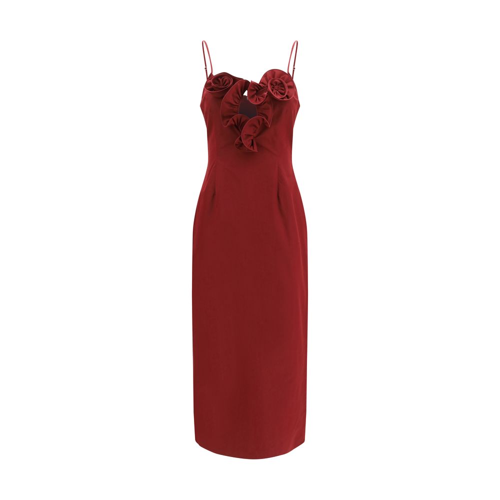 Bordeaux Cotton Cocktail Dress