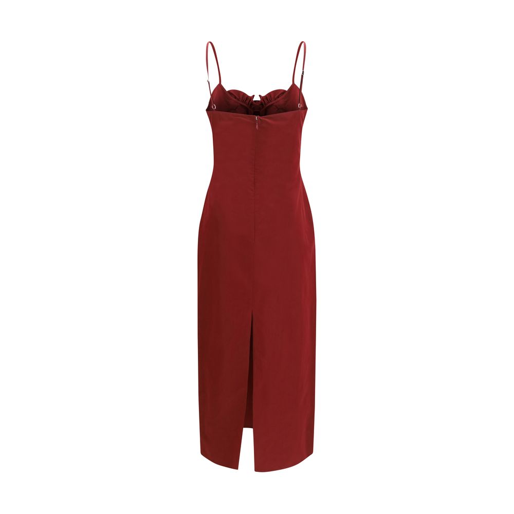 Bordeaux Cotton Cocktail Dress