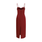 Bordeaux Cotton Cocktail Dress