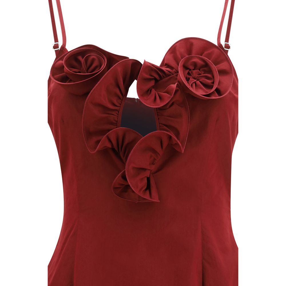 Bordeaux Cotton Cocktail Dress