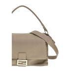 Beige Calf Leather Bos Taurus Shoulder Bag