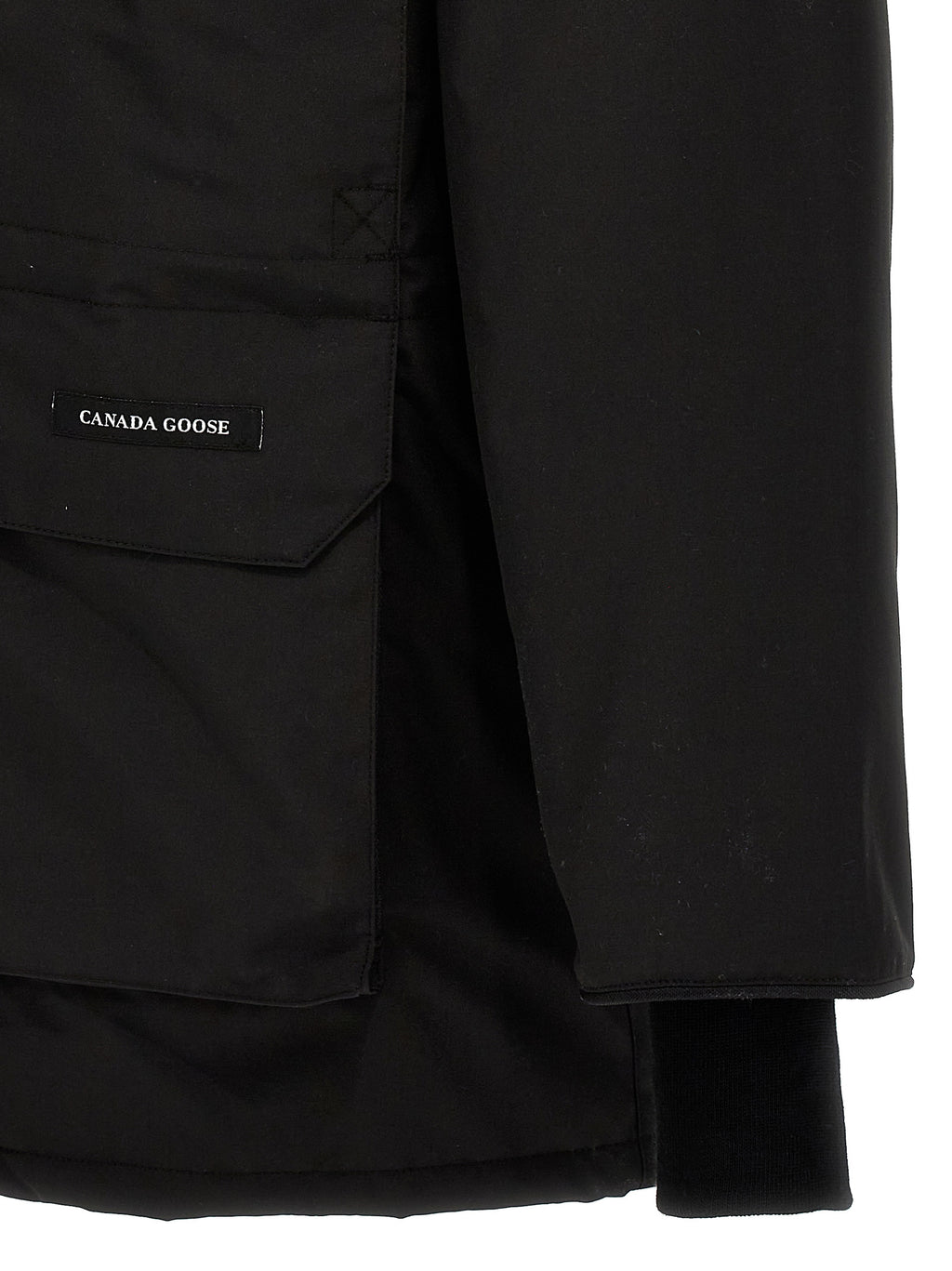 Black Polyester Parka