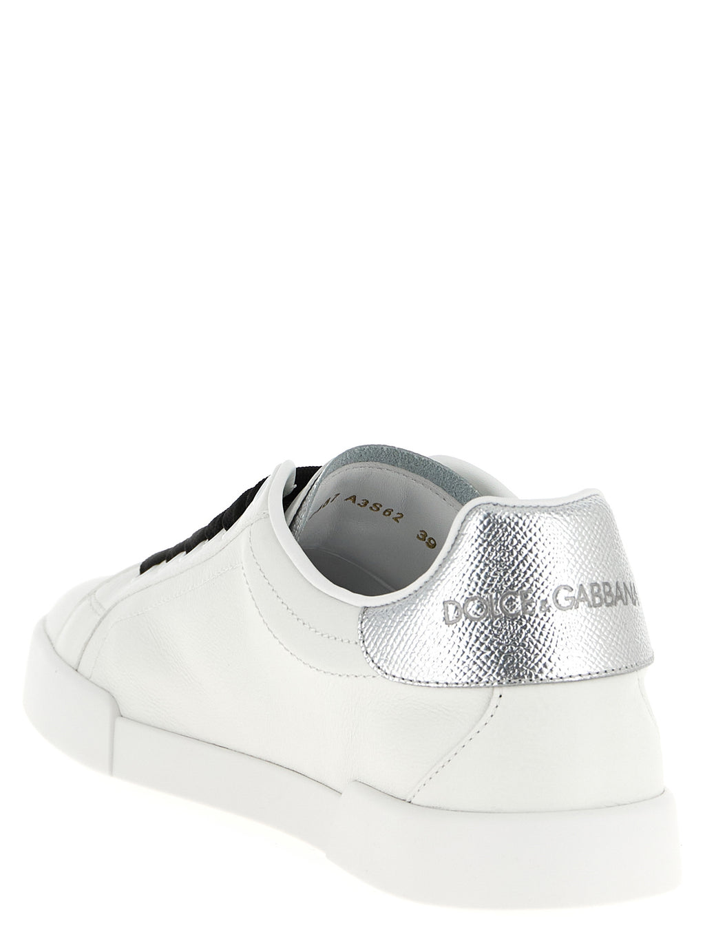 Silver Calfskin Low Top Sneakers