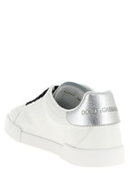 Silver Calfskin Low Top Sneakers