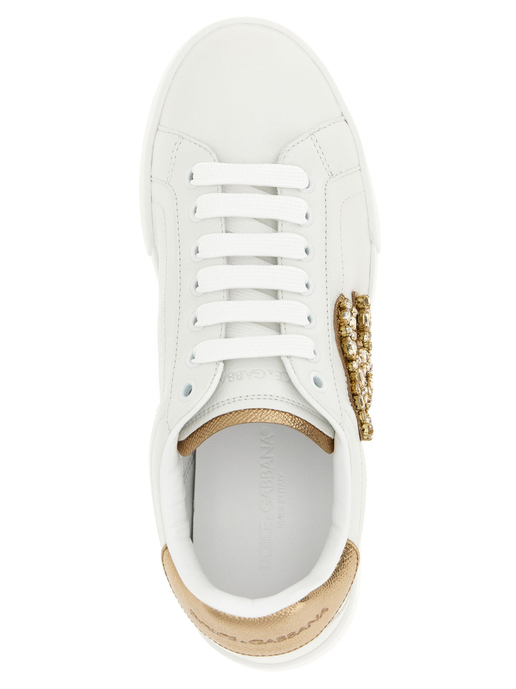 Gold Calfskin Low Top Sneakers