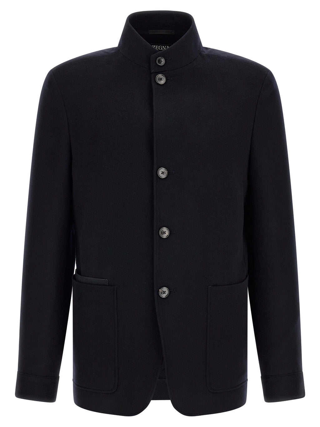 Blue Cashmere Full-Length Jacket